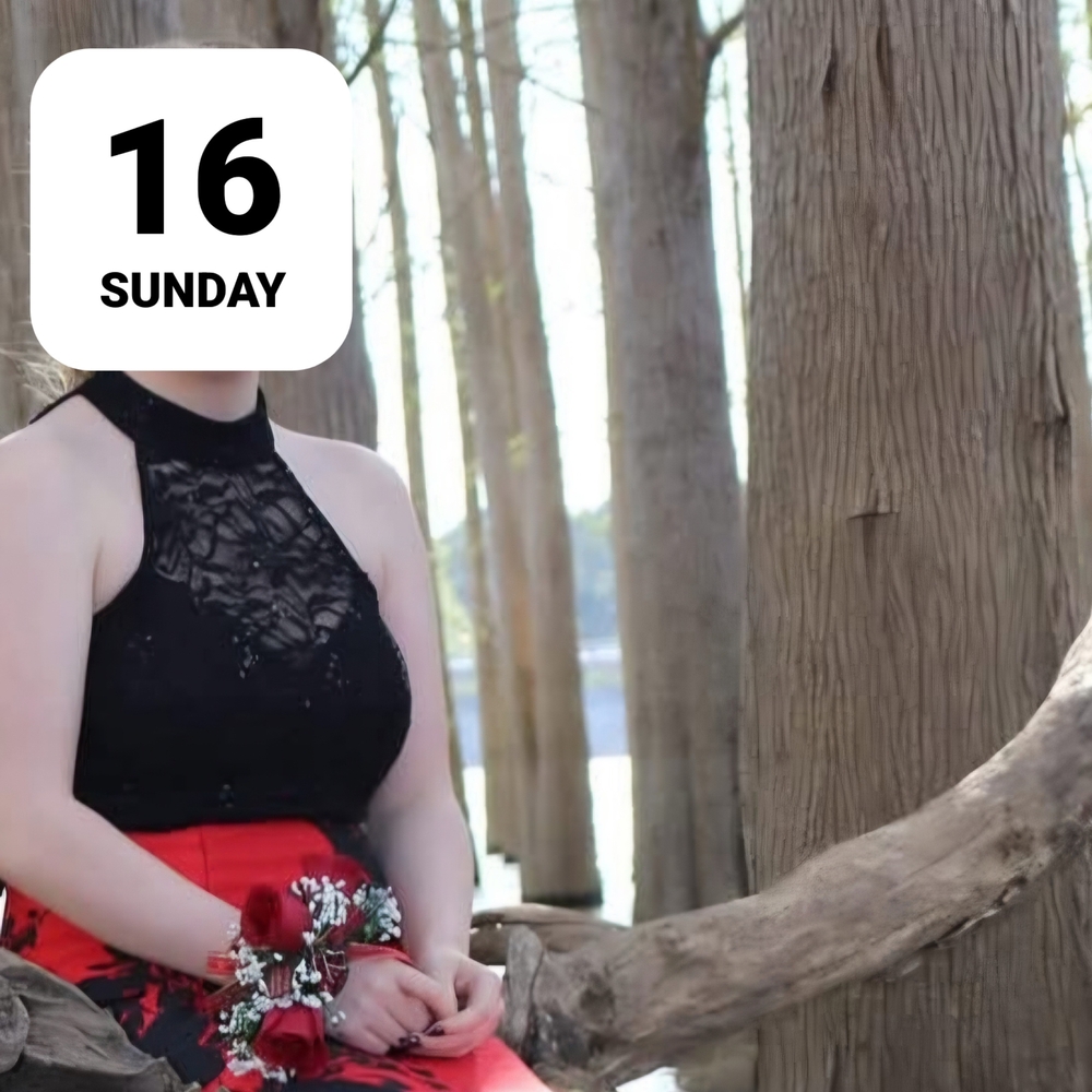 Windsor, Prom Black Lace Halter Top with Red Skirt, Size 9/10